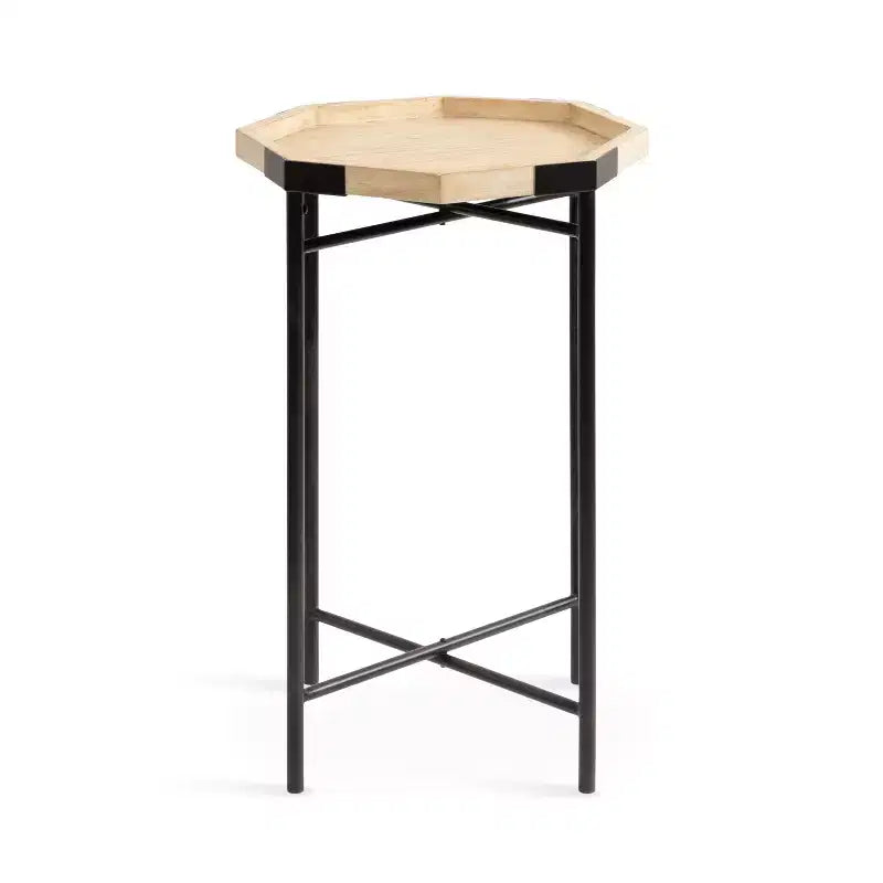 Table d'appoint octogonale en bois Kate and Laurel Occonor, 15x15x24, Naturel