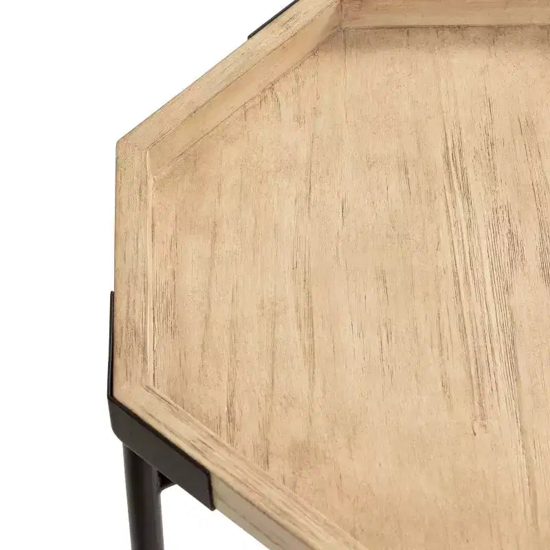 Table d'appoint octogonale en bois Kate and Laurel Occonor, 15x15x24, Naturel