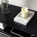 Margery Table d'appoint Moderne Mid-century à 2 Tiroirs avec Prises Intégrées, Gestion des Câbles et Étagère Ouverte | HULALA HOME