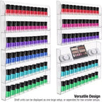 Sorbus Étagère Murale en Acrylique Transparent à 6 Niveaux pour Vernis à Ongles - Organisateur Élégant - Peut Contenir Jusqu'à 90 Bouteilles de Vernis à Ongles