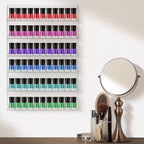 Sorbus Étagère Murale en Acrylique Transparent à 6 Niveaux pour Vernis à Ongles - Organisateur Élégant - Peut Contenir Jusqu'à 90 Bouteilles de Vernis à Ongles