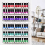 Sorbus Étagère Murale en Acrylique Transparent à 6 Niveaux pour Vernis à Ongles - Organisateur Élégant - Peut Contenir Jusqu'à 90 Bouteilles de Vernis à Ongles