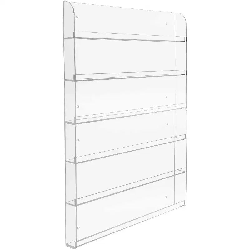 Sorbus Étagère Murale en Acrylique Transparent à 6 Niveaux pour Vernis à Ongles - Organisateur Élégant - Peut Contenir Jusqu'à 90 Bouteilles de Vernis à Ongles