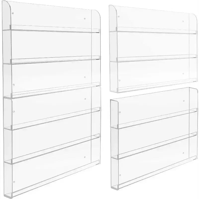 Sorbus Étagère Murale en Acrylique Transparent à 6 Niveaux pour Vernis à Ongles - Organisateur Élégant - Peut Contenir Jusqu'à 90 Bouteilles de Vernis à Ongles