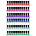 Sorbus Étagère Murale en Acrylique Transparent à 6 Niveaux pour Vernis à Ongles - Organisateur Élégant - Peut Contenir Jusqu'à 90 Bouteilles de Vernis à Ongles
