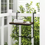 Table pliante suspendue Costway avec hauteur réglable sur 3 niveaux pour balcon