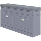 HOMCOM Banc à chaussures moderne pour entrée, organiseur de rangement avec coussin, 2 tiroirs, étagère réglable, contient 8 paires