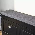 HOMCOM Banc à chaussures moderne pour entrée, organiseur de rangement avec coussin, 2 tiroirs, étagère réglable, contient 8 paires