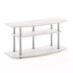Furinno 3-Tier No Tools TV Stand Entertainment Center Hold up to 46 TV White Oak