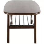 Table basse à 2 niveaux Oren - Noyer/Métal noir - Safavieh