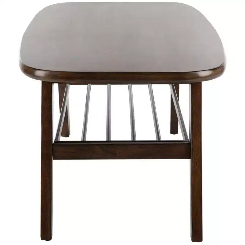 Table basse à 2 niveaux Oren - Noyer/Métal noir - Safavieh