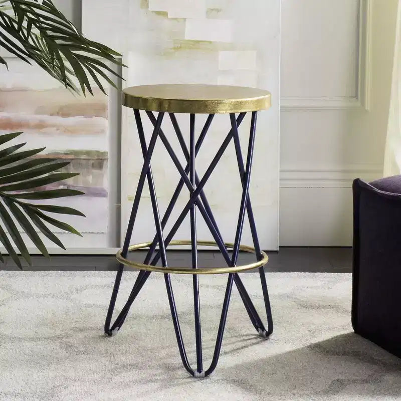 Tabouret de comptoir Lorna Gold Leaf - FOX3255 - Safavieh Couture