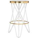 Tabouret de comptoir Lorna Gold Leaf - FOX3255 - Safavieh Couture
