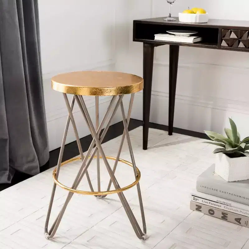 Tabouret de comptoir Lorna Gold Leaf - FOX3255 - Safavieh Couture