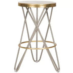 Tabouret de comptoir Lorna Gold Leaf - FOX3255 - Safavieh Couture