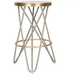 Lorna Gold Leaf Counter Stool - FOX3255 - Safavieh Couture
