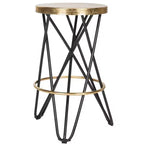 Tabouret de comptoir Lorna Gold Leaf - FOX3255 - Safavieh Couture