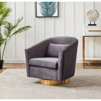 Fauteuil baquet pivotant matelassé Clara - SFV4702 - Safavieh Couture