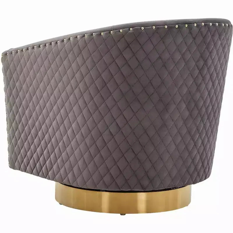 Fauteuil baquet pivotant matelassé Clara - SFV4702 - Safavieh Couture