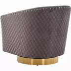 Fauteuil baquet pivotant matelassé Clara - SFV4702 - Safavieh Couture