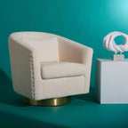 Fauteuil baquet pivotant matelassé Clara - SFV4702 - Safavieh Couture