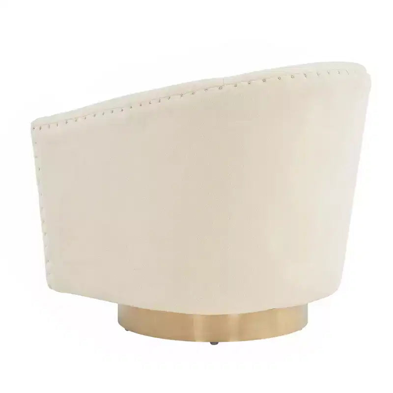 Fauteuil baquet pivotant matelassé Clara - SFV4702 - Safavieh Couture