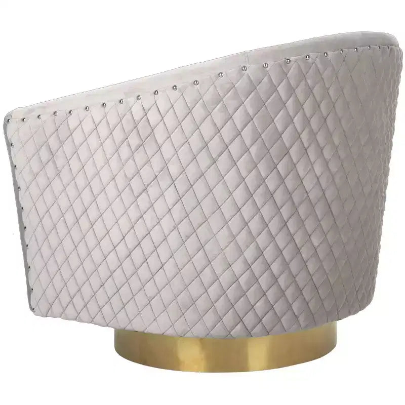 Fauteuil baquet pivotant matelassé Clara - SFV4702 - Safavieh Couture