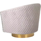 Fauteuil baquet pivotant matelassé Clara - SFV4702 - Safavieh Couture