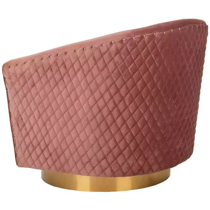 Fauteuil baquet pivotant matelassé Clara - SFV4702 - Safavieh Couture