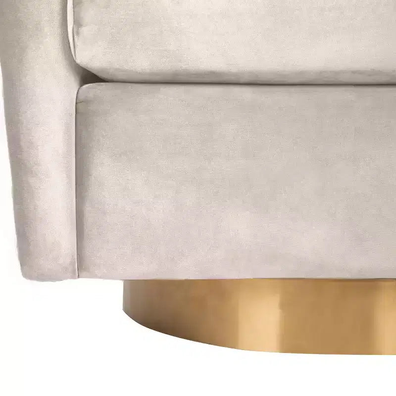 Fauteuil baquet pivotant matelassé Clara - SFV4702 - Safavieh Couture