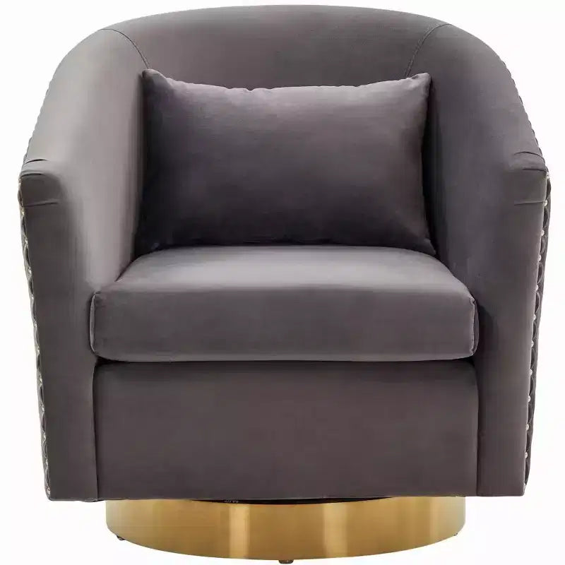Fauteuil baquet pivotant matelassé Clara - SFV4702 - Safavieh Couture