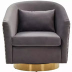 Fauteuil baquet pivotant matelassé Clara - SFV4702 - Safavieh Couture