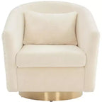 Fauteuil baquet pivotant matelassé Clara - SFV4702 - Safavieh Couture