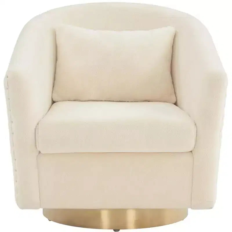 Fauteuil baquet pivotant matelassé Clara - SFV4702 - Safavieh Couture