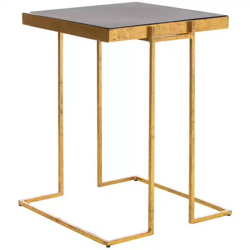Table d'appoint Amarylis Greek Key - ACC3209A - Noir/Or - Safavieh