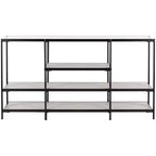 Petra 3 Tier Console Table - CNS6204A - Beige/Black - Safavieh