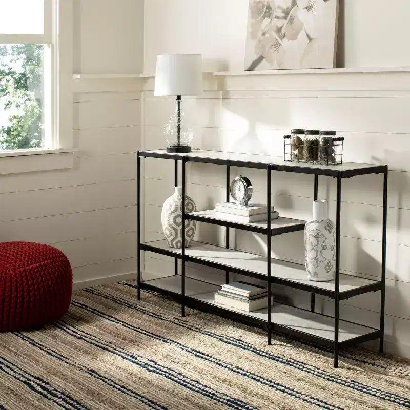 Console 3 niveaux Petra - CNS6204A - Beige/Noir - Safavieh