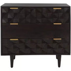 Zinnia 3 Drawer Chest - CHS9000 - Walnut - Safavieh