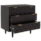 Commode 3 tiroirs Zinnia - CHS9000 - Noyer - Safavieh