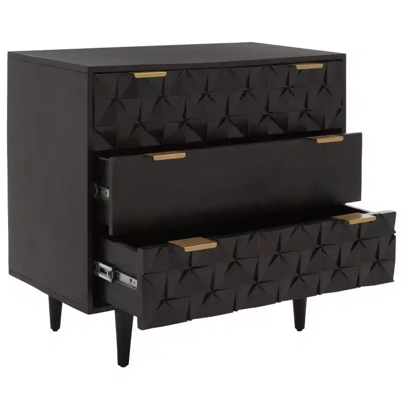 Commode 3 tiroirs Zinnia - CHS9000 - Noyer - Safavieh