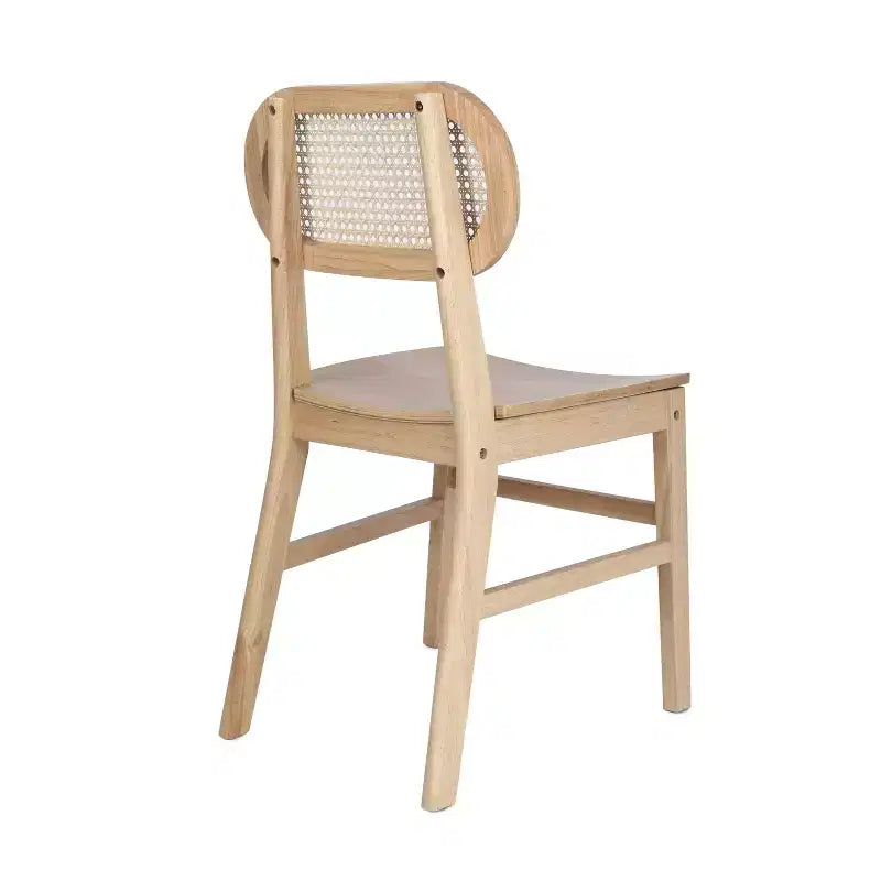 Lot de 2 chaises de salle à manger Merrick Lane en rotin avec structure en bois massif