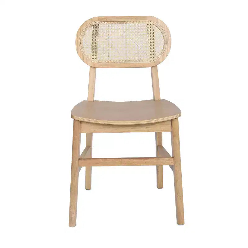 Lot de 2 chaises de salle à manger Merrick Lane en rotin avec structure en bois massif