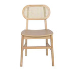 Lot de 2 chaises de salle à manger Merrick Lane en rotin avec structure en bois massif