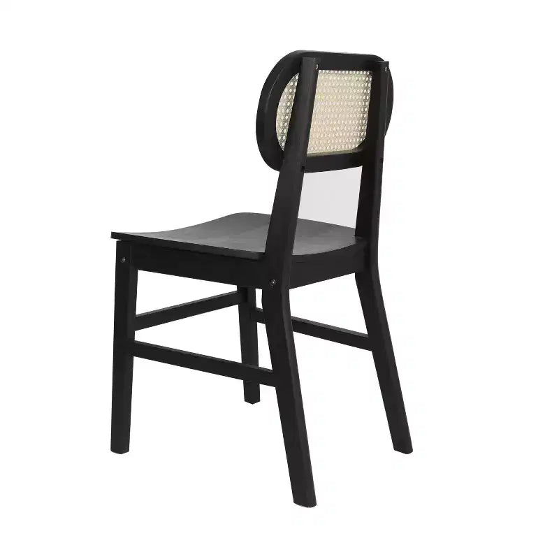 Lot de 2 chaises de salle à manger Merrick Lane en rotin avec structure en bois massif
