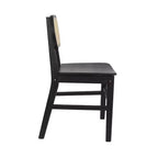 Lot de 2 chaises de salle à manger Merrick Lane en rotin avec structure en bois massif