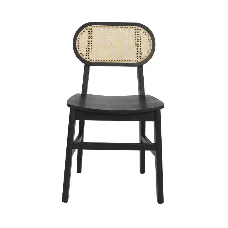 Lot de 2 chaises de salle à manger Merrick Lane en rotin avec structure en bois massif
