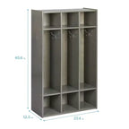 Casier à manteaux 3 sections ECR4Kids Streamline avec rangement à casiers, mobilier de classe