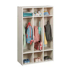 Casier à manteaux 3 sections ECR4Kids Streamline avec rangement à casiers, mobilier de classe