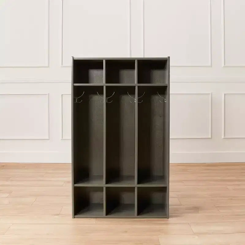 Casier à manteaux 3 sections ECR4Kids Streamline avec rangement à casiers, mobilier de classe