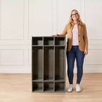 Casier à manteaux 3 sections ECR4Kids Streamline avec rangement à casiers, mobilier de classe